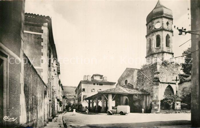 Le Mas-d Azil Eglise et Grand Rue