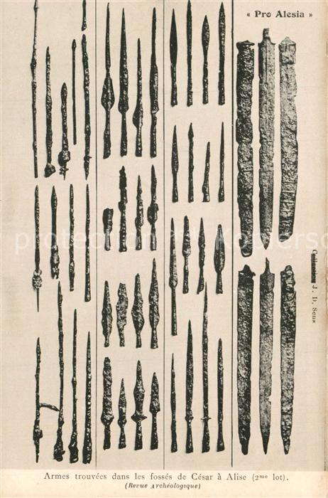 Alise-Sainte-Reine Alesia Armes trouvees dans les fosses de Cesar a Alise