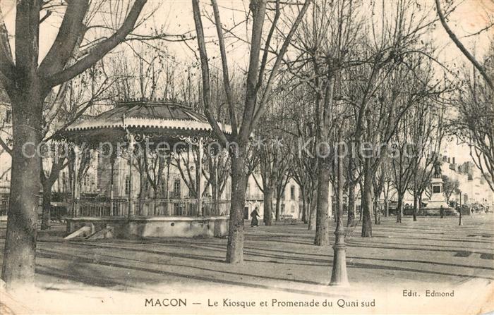 Macon 71 Le Kiosque et Promenade du Quai sud