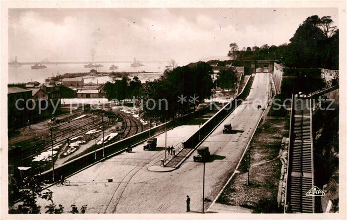Brest 29 Vue prise du Cours d’Ajot sur la Rade et les Rampes