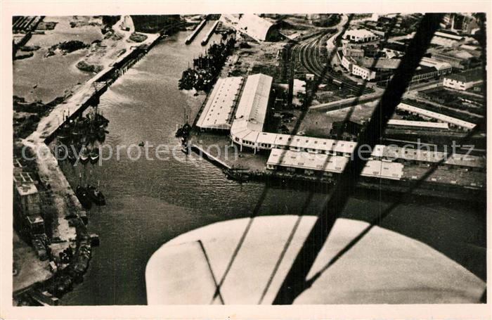 Lorient Morbihan Bretagne Vue aerienne du port de peche