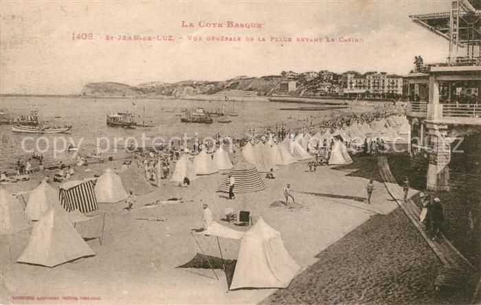 Saint-Jean-de-Luz Vue generale de la Plage devant le Casino