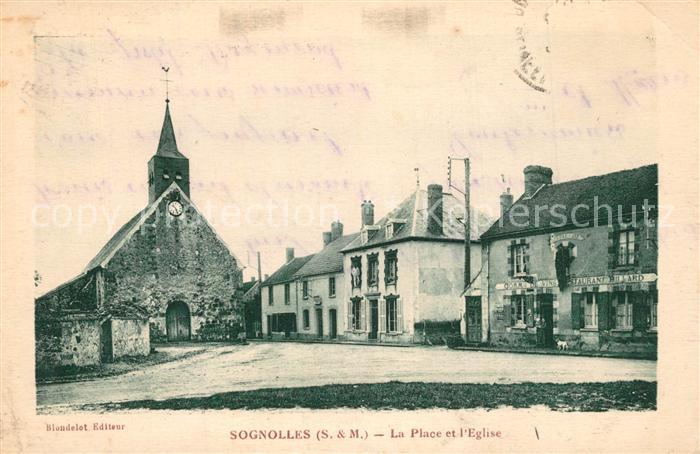 Sognolles-en-Montois La Place et l'Eglise