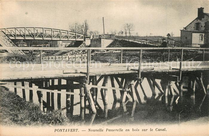 Pontavert Nouvelle Passerelle en bois sur le Canal