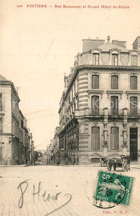 Poitiers 86 Rue Boncenne et Grand Hotel du Palais