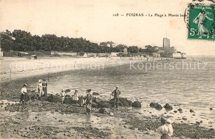 Fouras Charente-Maritime La Plage a Maree basse