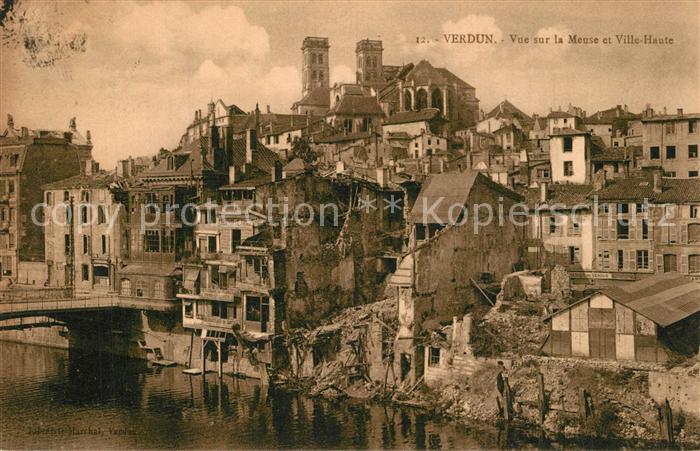Verdun Meuse Vue sur la Meuse et Ville Haute