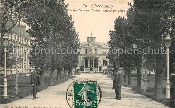 Cherbourg Perspective du Casino entree principale