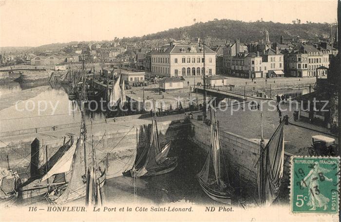 Honfleur Port Cote Saint-Leonard