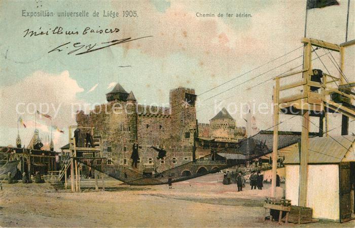 Liege Luettich Exposition Universelle Chemin de Fer Aerien