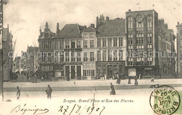 Bruges BRUGGE Belgie Grand Place Rue des Pierres