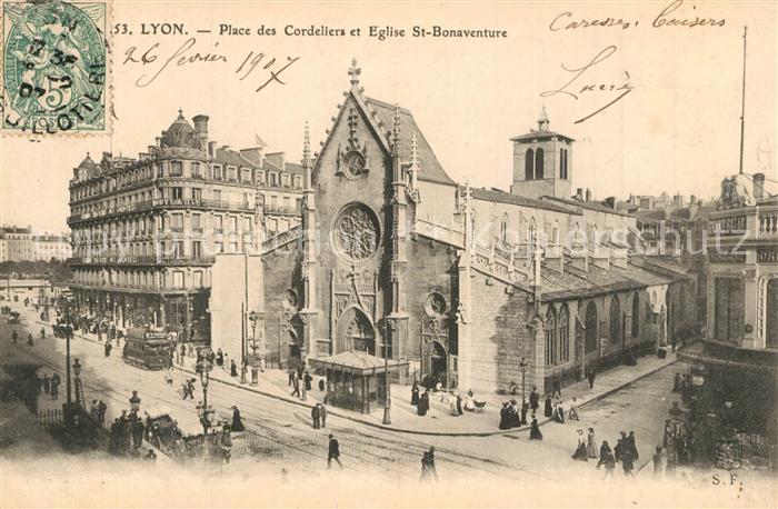 Lyon France Place des Cordeliers Eglise St-Bonavent