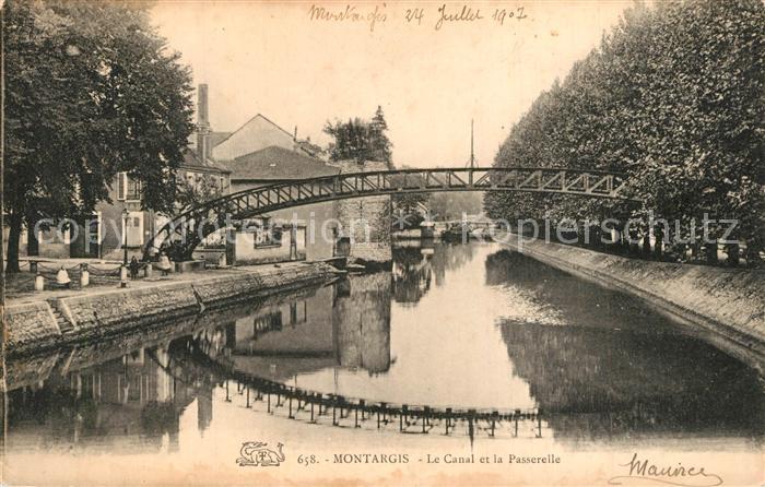 Montargis Loiret Canal et la Passerelle