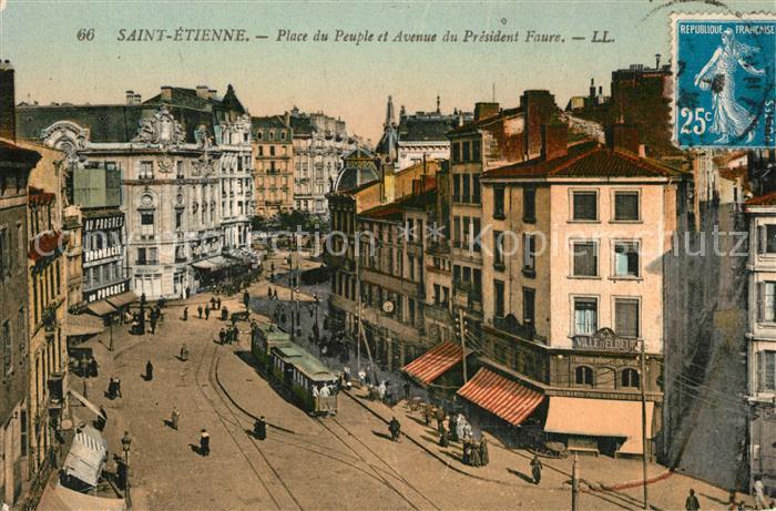 Saint-Etienne 42 Loire Place du Peuple Avenue du President Fau
