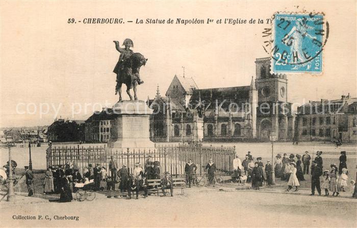 Cherbourg Statue de Napoleon I Eglise