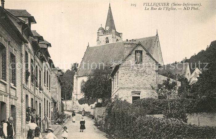 Villequier La Rue de l Eglise