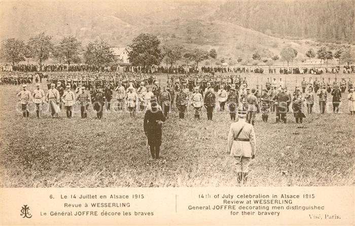 Wesserling Husseren Le General Joffre decore les braves