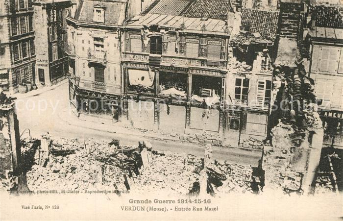 Verdun Meuse Entree Rue Mazel