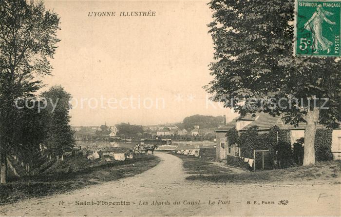 Saint-Florentin 89 Les abords du canal le port