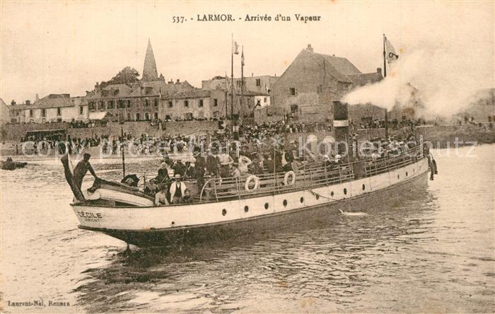 Larmor-Plage Arrivee d un Vapeur