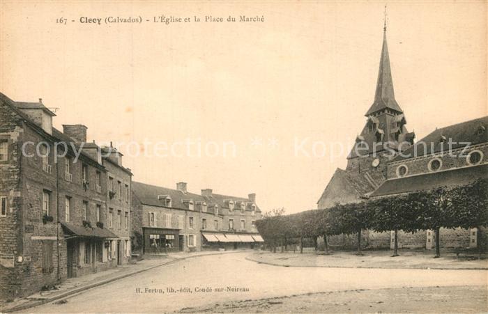 Clecy Eglise Place du Marche