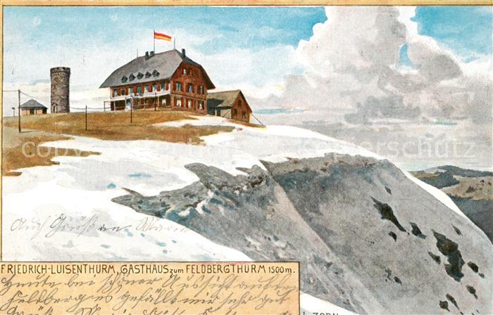 Feldberg Schwarzwald Friedrich Luisenturm Gasthaus zum Feldberg Winter
