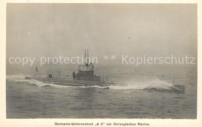 U-Boot Unterseeboot Submarine Sous-Marin Germania A 2 Marine Norwegen