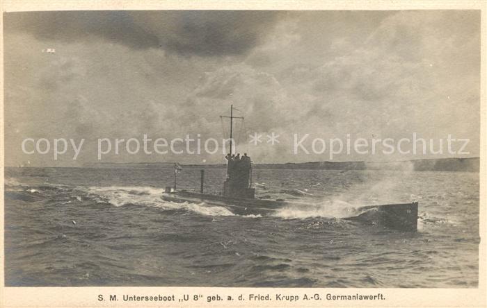 Marine S.M. Unterseeboot U 8 Germaniawerft