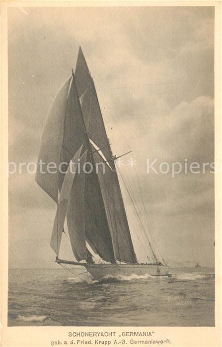 Segelschiffe Schoneryacht Germania Krupp Germaniawerft