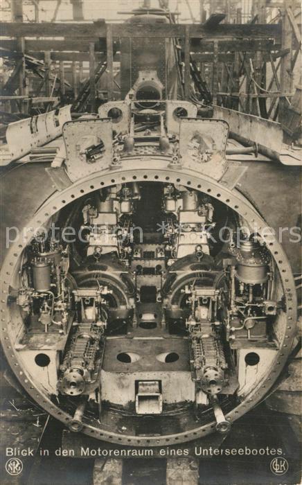 U-Boot Unterseeboot Submarine Sous-Marin Motorenraum