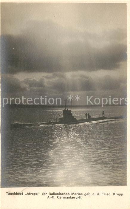 Marine Tauchboot Atropo Marine Italien Krupp Germaniawerft