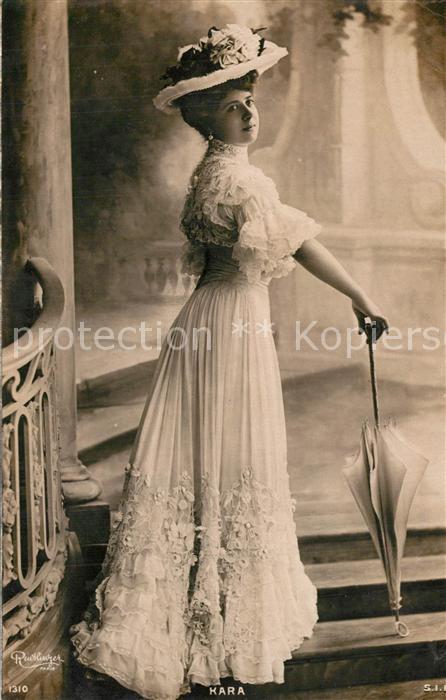 Foto Reutlinger Paris Kara Frau Hutmode Mode Schirm