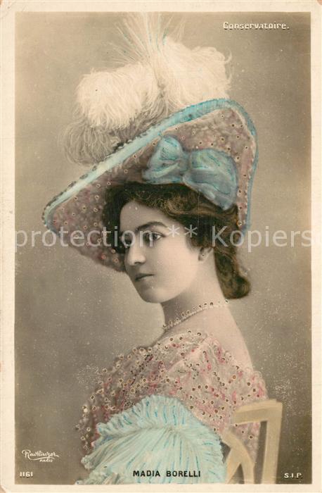 Foto Reutlinger Paris Madia Borelli Frau Hutmode