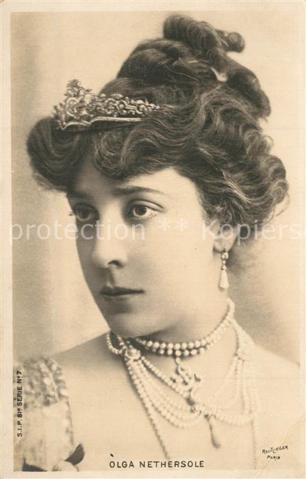 Foto Reutlinger Paris Olga Nethersole Perlenkette