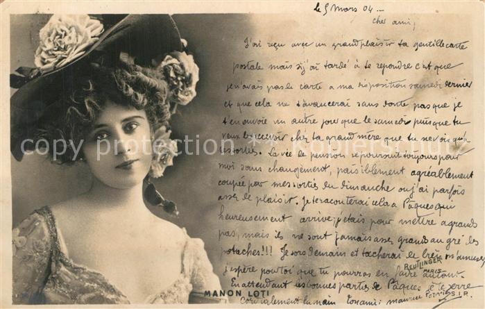 Foto Reutlinger Paris Schauspielerin Manon Loti