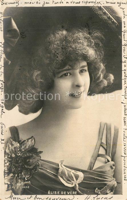 Foto Reutlinger Paris Schauspielerin Elise de Vere