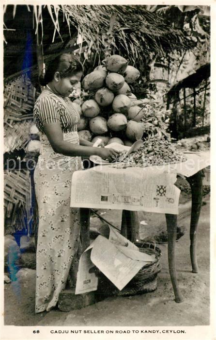 H?ndler Cadju Nut Seller Kandy Ceylon