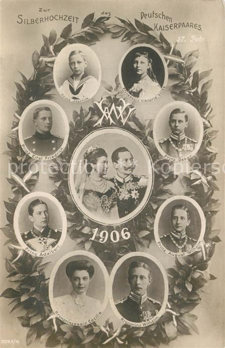 Wilhelm II Silberhochzeit Kaiserpaar