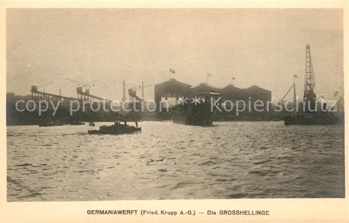 Werftbau Germaniawerft Krupp Grosshellinge