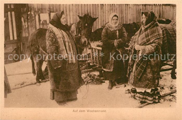 Typen Russland Pferde Wochenmarkt