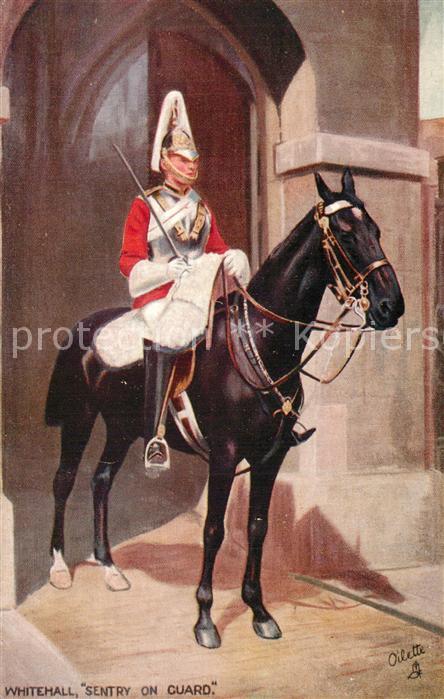 Verlag Tucks Oilette Nr. 3546 A Mounted Sentry Whitehall