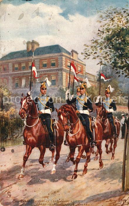 Verlag Tucks Oilette Nr. 9081 21st Lancers Cavalry Regiment Marlborough House Lo