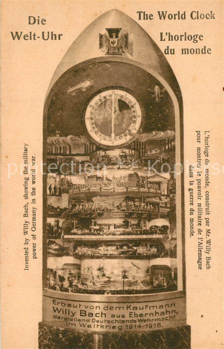 Uhren Weltuhr Willy Bach Ebernhahn Wehrmacht