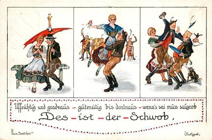 Boettcher Hans Stuttgart Tanz Trachten Schwaben