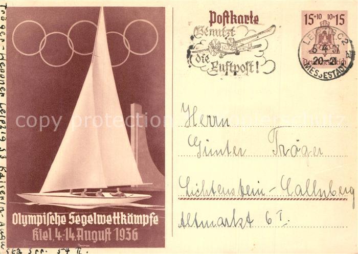 Olympia Segelwettk?mpfe Kiel 1936
