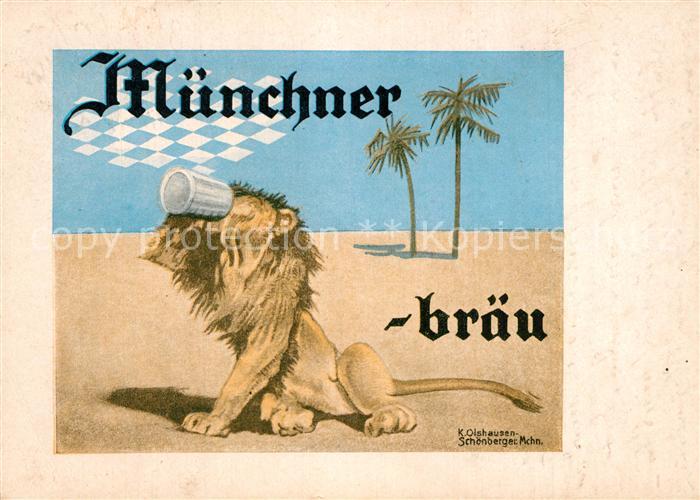 Bier M?nchnerbr?u L?we K. Olshausen-Sch?nberger