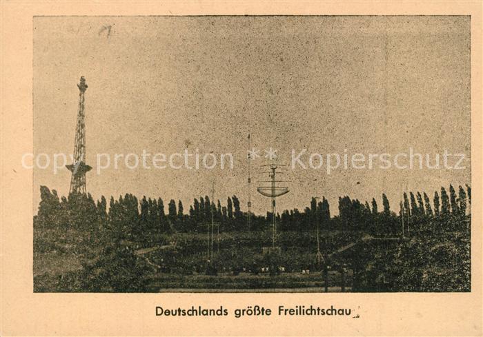 Funkturm Freilichtschau Berlin Gastspieldienst Menschen zwischen Himmel und Erde