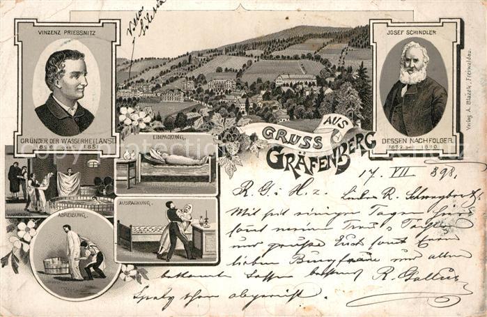 Graefenberg Schlesien Vinzenz Priessnitz Gr?nder der Wasserheilanstalt