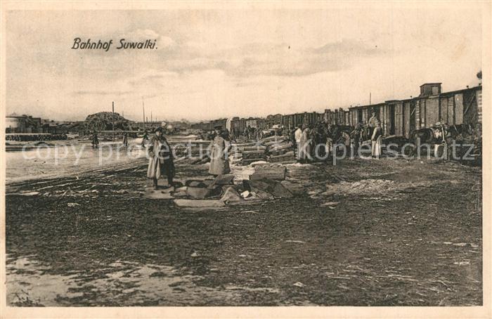 Suwalki Bahnhof Soldaten
