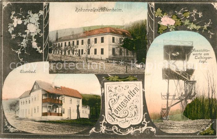 Koenigstetten Rekonvaszentenheim Aussichtsturm am Tulbinger-Kogel Eisenbad